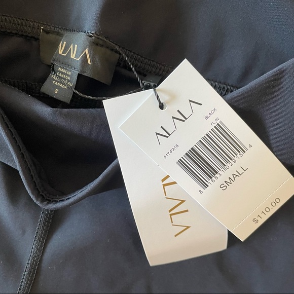 NWT $110 Alala Heroine Tight Leggings - Cropped High Waisted Pants Black Liquid - Picture 12 of 12